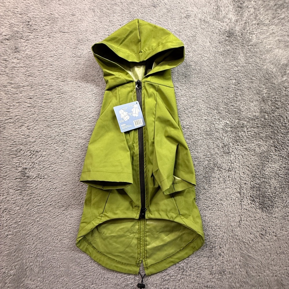 BARK Home Dog Rain Coat Jacket Lightweight Soft Shell Green NWT M/L